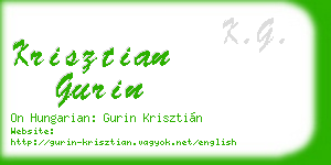 krisztian gurin business card